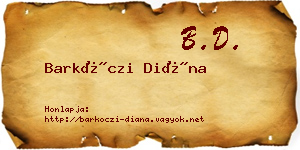 Barkóczi Diána névjegykártya