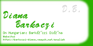 diana barkoczi business card